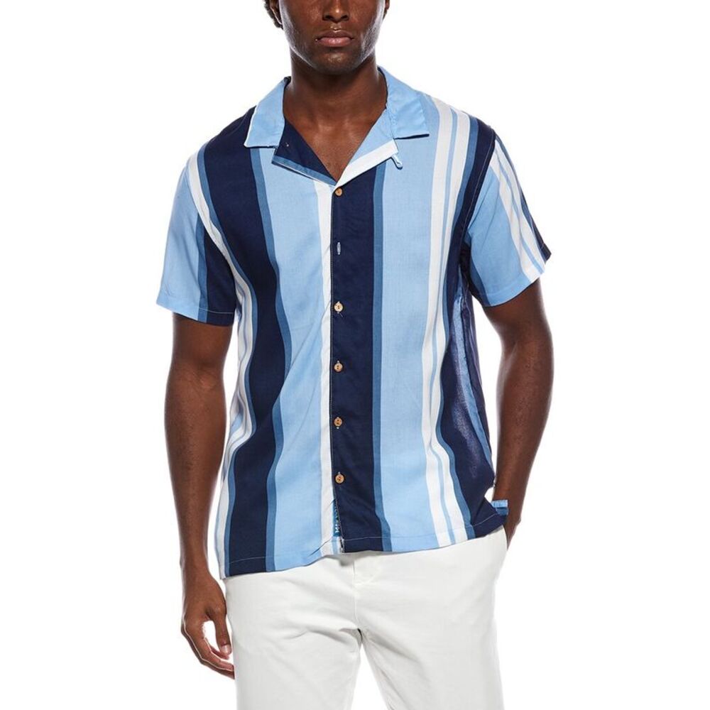 Sovereign Code Mens Super Stripe Shirt, Blue